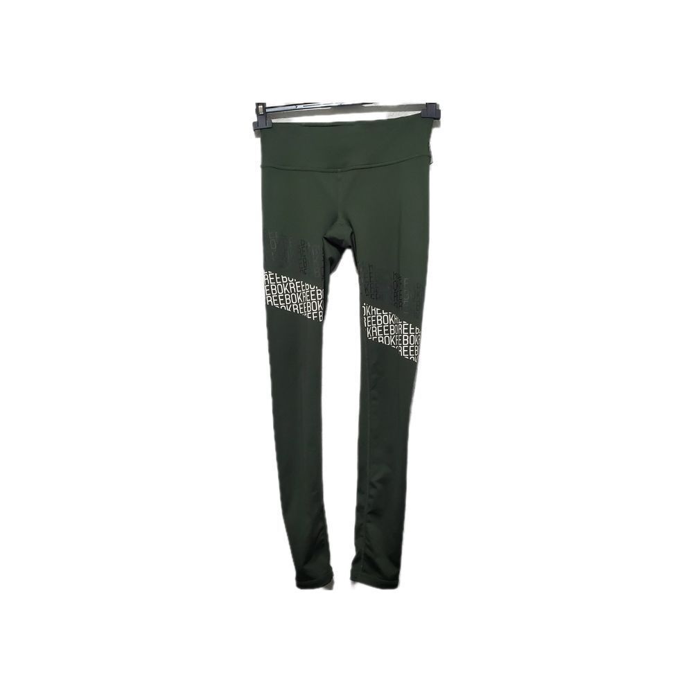 Reebok SpellOut High Rise Olive Green Legging Size Small